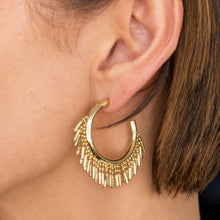 Load image into Gallery viewer, Tassel Hoops - Silver back in stock!