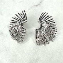 Load image into Gallery viewer, Silver Starburst Earrings