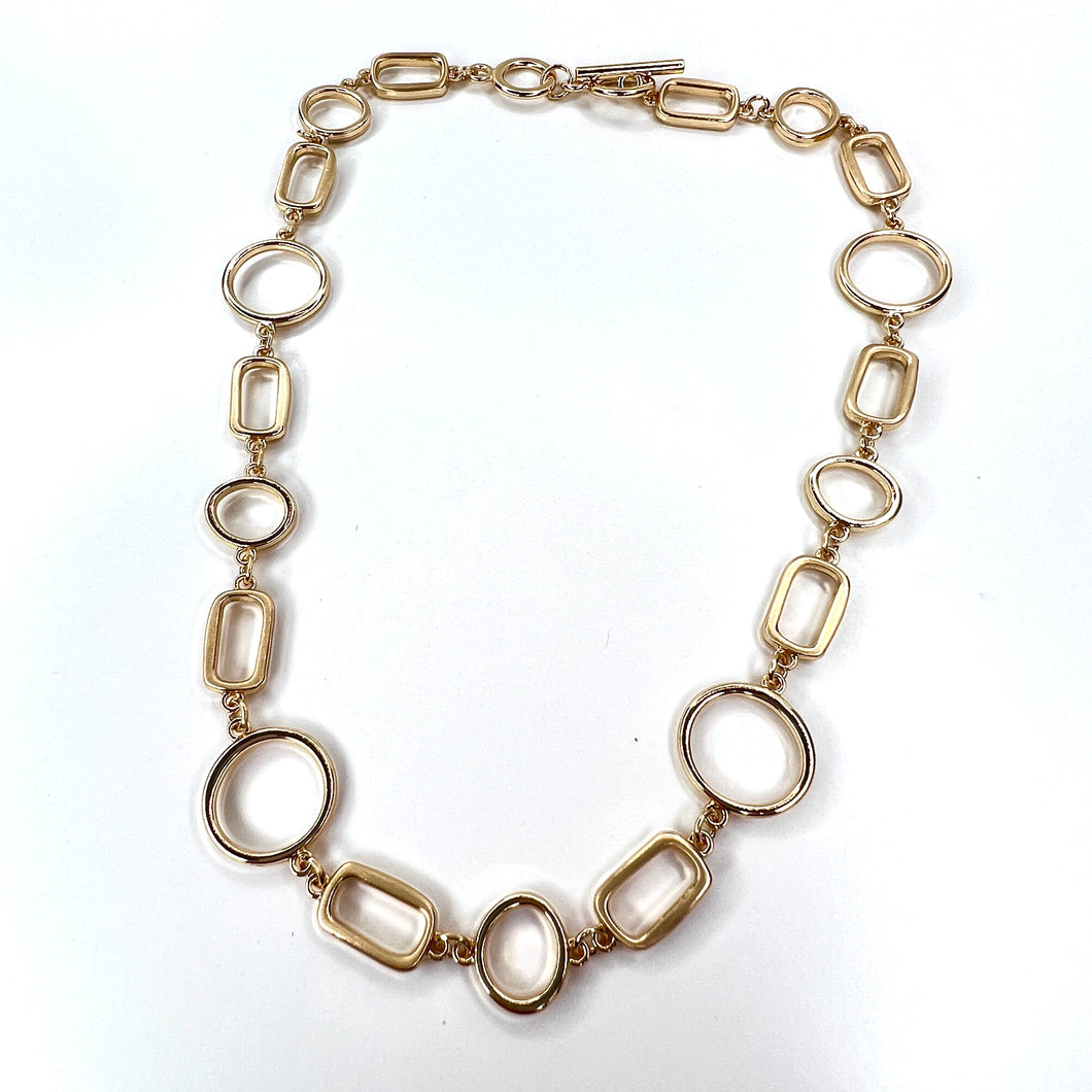 Gold Circles & Rectangles Chain