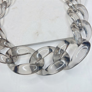 Transparent Grey Acrylic Necklace