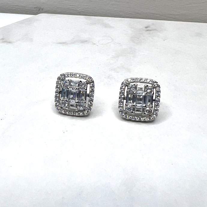 Square Baguette Studs