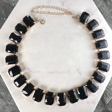 Load image into Gallery viewer, Black Rectangular Stone Necklace