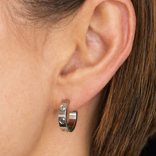 Load image into Gallery viewer, Small Gold Rivet Hoop Earrings