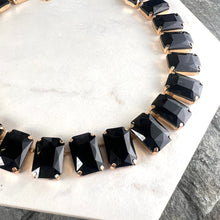 Load image into Gallery viewer, Black Rectangular Stone Necklace