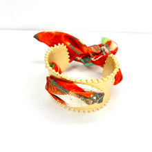 Load image into Gallery viewer, Matte Gold Cuff with Scarf