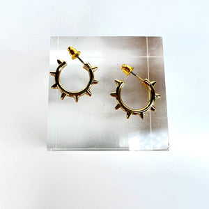 Small Studded Hoops