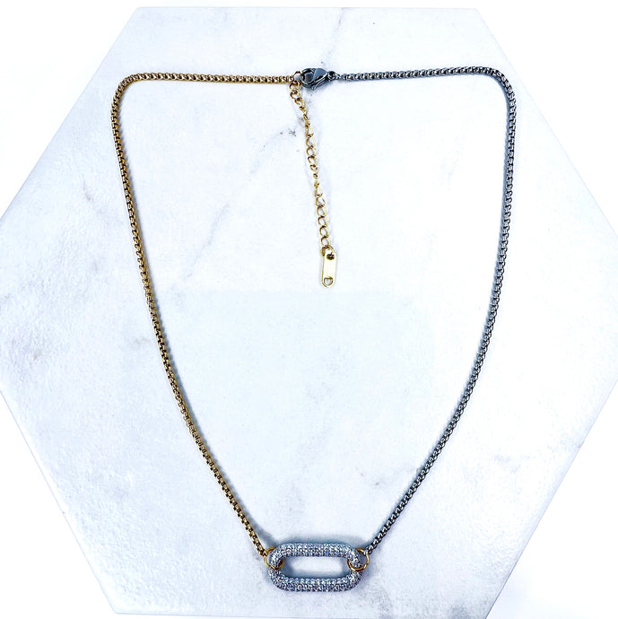 Gold/Silver Mix Chain (silver bar)
