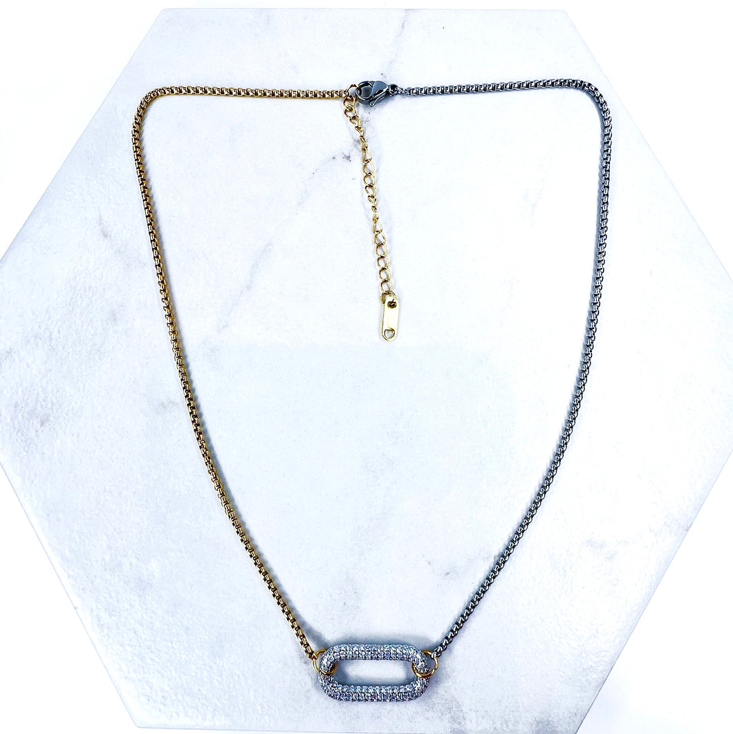 Gold/Silver Mix Chain (silver bar)