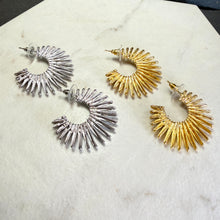 Load image into Gallery viewer, Fan Earrings in Gold or Silver
