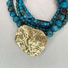 Load image into Gallery viewer, Turquoise Statement Beaded Necklace