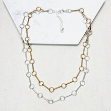Load image into Gallery viewer, Double Strand Gold &amp; Silver Necklace