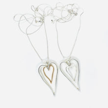 Load image into Gallery viewer, Long Double Heart Necklace