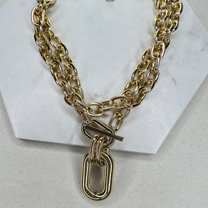 Chunky Gold Double Necklace