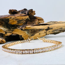 Load image into Gallery viewer, Square Cut Tennis Bracelet in 2 lengths