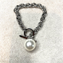 Load image into Gallery viewer, Silver Large Pearl Chain