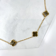 Load image into Gallery viewer, Tiger Eye Clover Necklace