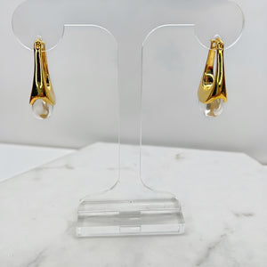 Gold & Clear Acrylic Earrings