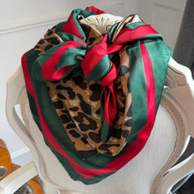 Load image into Gallery viewer, Square Leopard Print Scarf