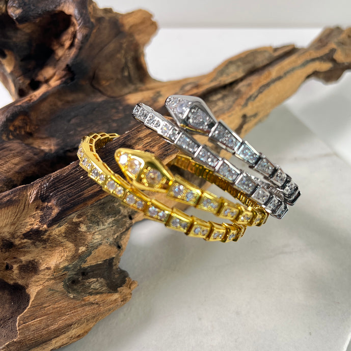 Diamanté Snake Cuff