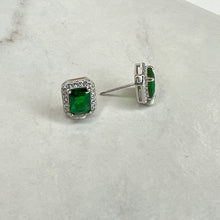 Load image into Gallery viewer, Rectangular Emerald Stud