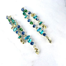 Load image into Gallery viewer, Versatile Green &amp; Blue Drop Earrings