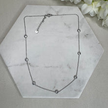 Load image into Gallery viewer, Silver Station Necklace