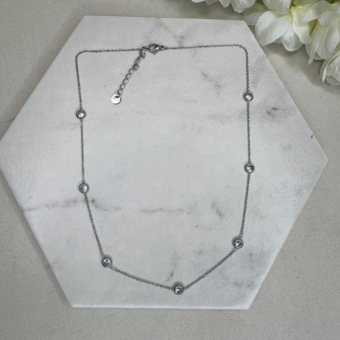 Silver Station Necklace