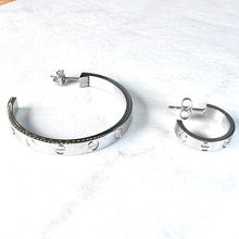 Load image into Gallery viewer, Small Silver Rivet Earrings