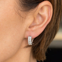 Load image into Gallery viewer, Diamanté Half Hoop Earrings