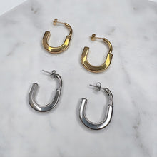 Load image into Gallery viewer, Lock Hoop Earrings