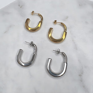 Lock Hoop Earrings