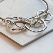 Load image into Gallery viewer, Silver Squiggle Necklace with Magnetic Fastening