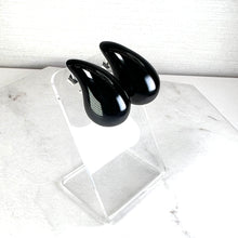 Load image into Gallery viewer, Black Raindrop Studs