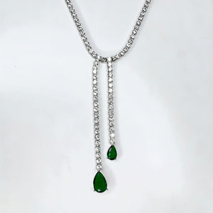 Emerald & Diamanté Necklace