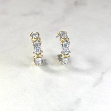 Load image into Gallery viewer, Gold &amp; Silver Kiss Hoops