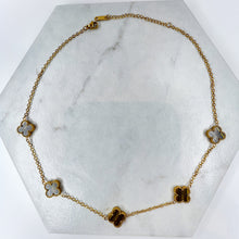 Load image into Gallery viewer, Tiger Eye Clover Necklace