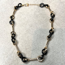 Load image into Gallery viewer, Black &amp; Gold Knot Necklace