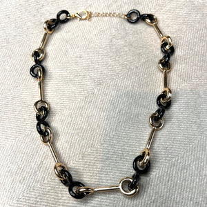 Black & Gold Knot Necklace