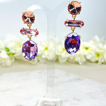Load image into Gallery viewer, Purple Drop Earrings