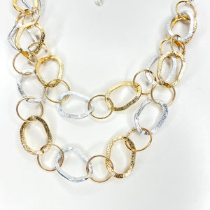 Gold & Silver Double Chain Necklace