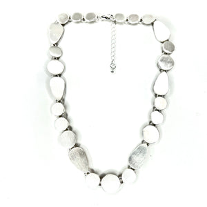 Silver Smooth Stones Necklace