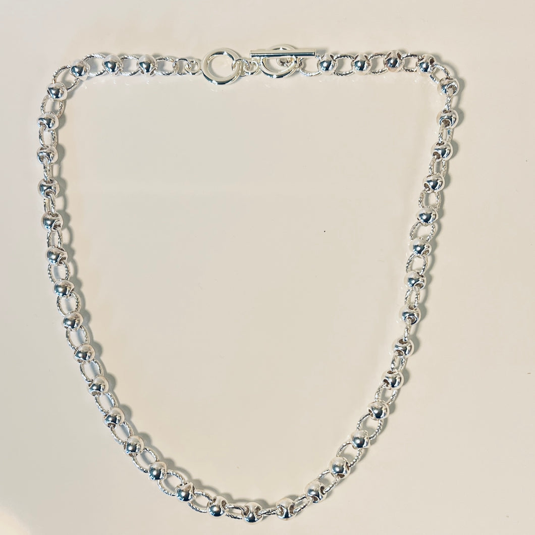 Silver Ball Necklace