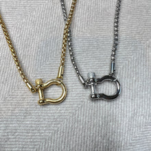 Load image into Gallery viewer, Horseshoe Twist Lock Necklace