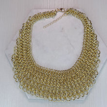 Load image into Gallery viewer, Gold Chainmail Necklace