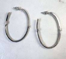 Load image into Gallery viewer, Oval Diamanté Hoops