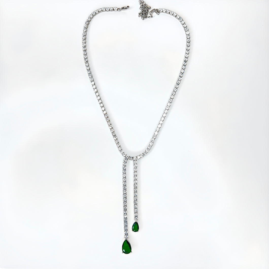 Emerald & Diamanté Necklace