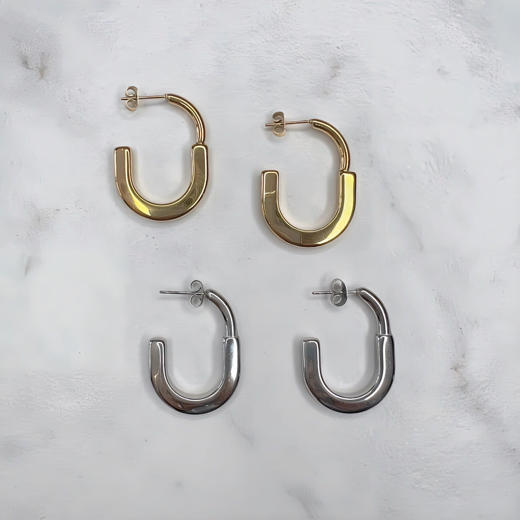 Lock Hoop Earrings