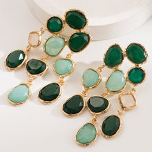 Load image into Gallery viewer, Shades of Green Earrings