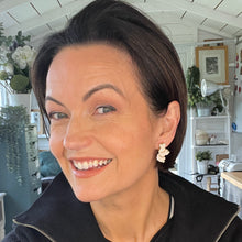 Load image into Gallery viewer, New Delicate Petal Earrings in Black or White