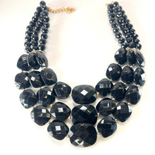Load image into Gallery viewer, Black Triple Strand Necklace